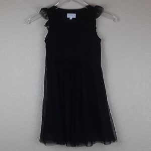 BCBG Girls Ruffle Sleeve Sheer Over Sparkle Dress